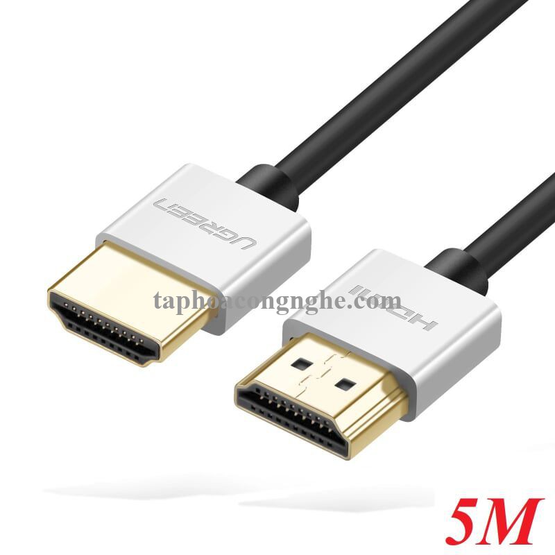 Ugreen 50304 5M màu Bạc Cáp tín hiệu HDMI chuẩn 2.0 sợi siêu nhỏ cao cấp HD117 30050304